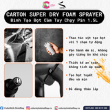  Bình Tạo Bọt Cầm Tay Chạy Pin Carton Super Dry Foam Sprayer 1.5L 