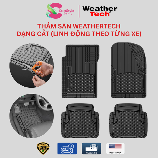 Bộ Thảm Sàn WeatherTech Dạng Cắt Theo Từng Dòng Xe Vinfast, Yaris, HRV 