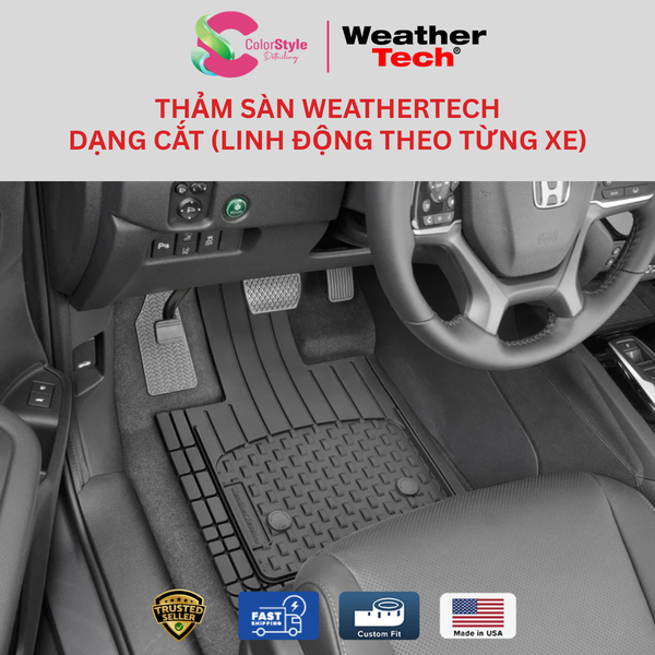  Bộ Thảm Sàn WeatherTech Dạng Cắt Theo Từng Dòng Xe Vinfast, Yaris, HRV 