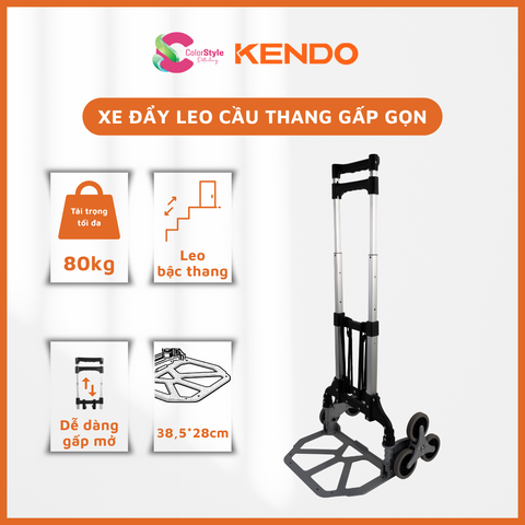  Xe đẩy hàng leo cầu thang gấp gọn bằng nhôm Kendo 