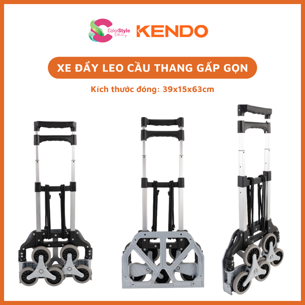  Xe đẩy hàng leo cầu thang gấp gọn bằng nhôm Kendo 