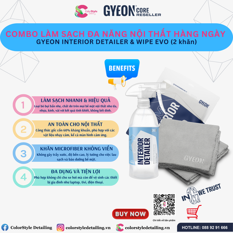  Combo sản phẩm làm sạch đa năng Các chi tiết nội thất 
