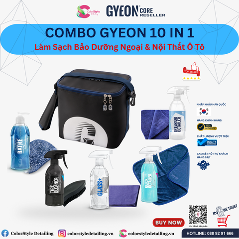 Combo Sản Phẩm Gyeon 10 in 1 Làm Sạch Bảo Dưỡng Ngoại & Nội Thất Ô Tô 