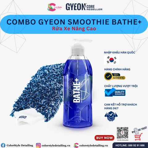  Combo Rửa Xe Nâng Cao Gyeon Smoothie Bathe+ 
