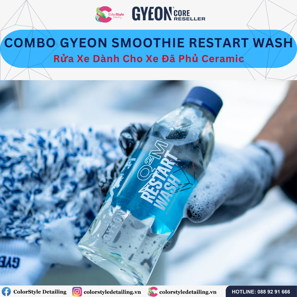  Combo Rửa Xe Dành Cho Xe Đã Phủ Ceramic Gyeon Smoothie Restart Wash 