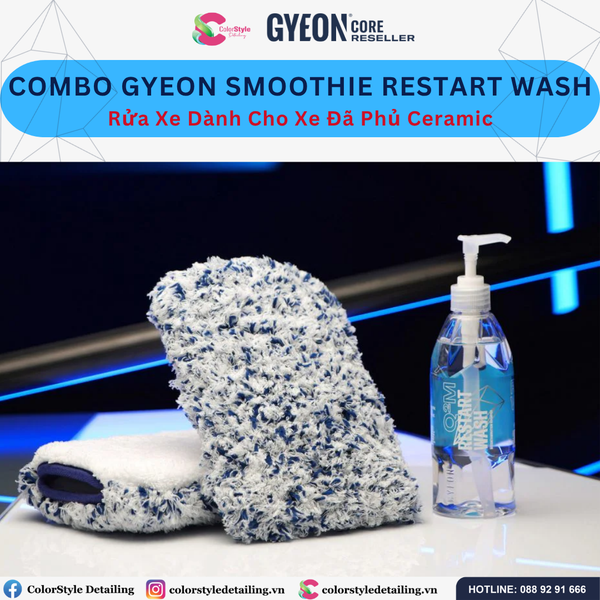  Combo Rửa Xe Dành Cho Xe Đã Phủ Ceramic Gyeon Smoothie Restart Wash 