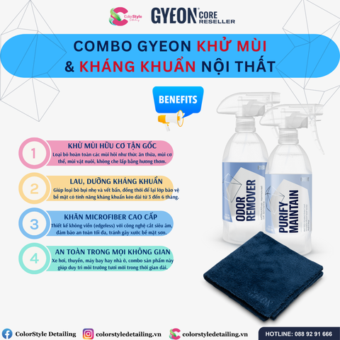  Combo Gyeon Khử Mùi Và Kháng Khuẩn Nội Thất 