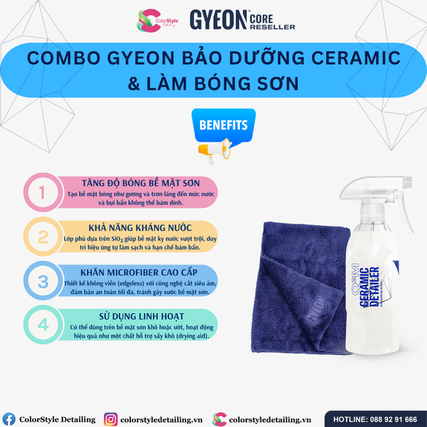  Combo Gyeon Bảo Dưỡng Ceramic Và Làm Bóng Sơn 