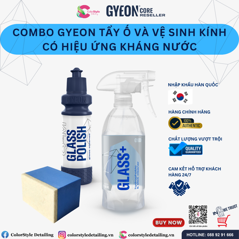  Combo Gyeon Tẩy Ố Và Vệ Sinh Kính Có Hiệu Ứng Kháng Nước 