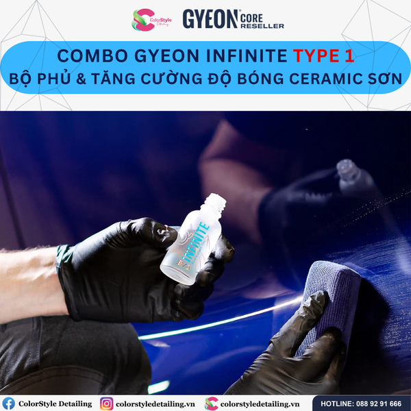  Combo Gyeon Infinite TYPE 1 Dung Dịch Phủ Ceramic & Tăng Cường Độ Bóng 