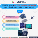 Combo Khăn Gyeon Q2M Microfiber Cao Cấp Vệ Sinh Chăm Xe Máy, Mô Tô 