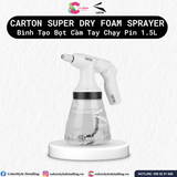  Bình Tạo Bọt Cầm Tay Chạy Pin Carton Super Dry Foam Sprayer 1.5L 