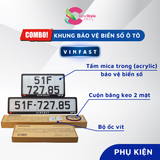  Combo 2 Khung Bảo Vệ Biển Số Cho Xe Ô Tô Vinfast Bằng Nhựa PP Cao Cấp 
