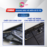  Combo 2 Khung Bảo Vệ Biển Số Cho Xe Ô Tô Vinfast Bằng Nhựa PP Cao Cấp 