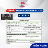  Combo 2 Khung Bảo Vệ Biển Số Cho Xe Ô Tô Vinfast Bằng Nhựa PP Cao Cấp 