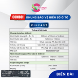  Combo 2 Khung Bảo Vệ Biển Số Cho Xe Ô Tô Vinfast Bằng Nhựa PP Cao Cấp 