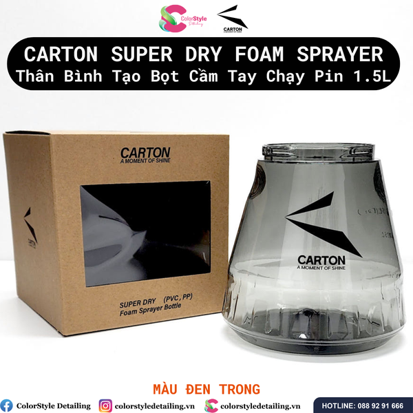  Thân Bình Tạo Bọt Chạy Pin Cầm Tay Carton Super Dry Foam Sprayer 1.5L 