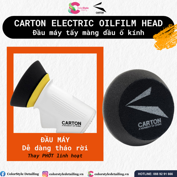  Đầu Máy Tẩy Màng Dầu Ố Kính Carton Electric Oilfilm Head (Không Pin) 