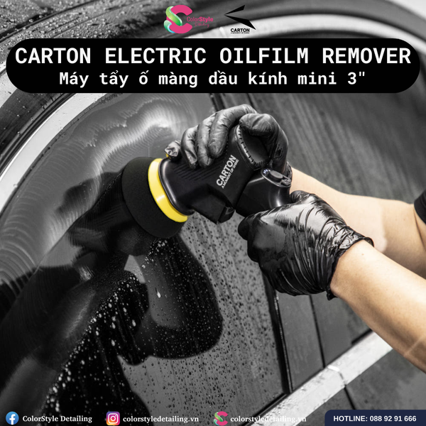  Máy Tẩy Màng Dầu Ố Kính Carton Electric Oilfilm Remover Mini 3 inch 