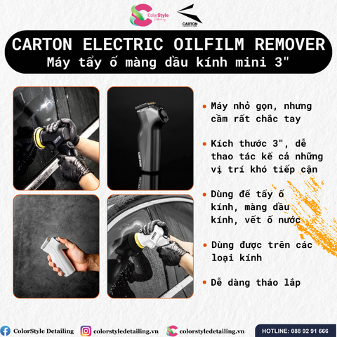  Máy Tẩy Màng Dầu Ố Kính Carton Electric Oilfilm Remover Mini 3 inch 