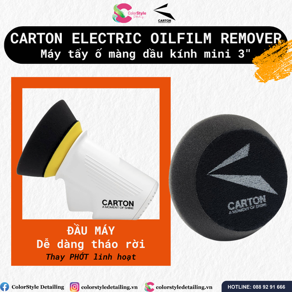  Máy Tẩy Màng Dầu Ố Kính Carton Electric Oilfilm Remover Mini 3 inch 