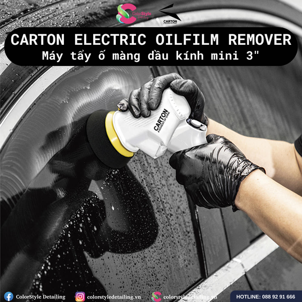  Máy Tẩy Màng Dầu Ố Kính Carton Electric Oilfilm Remover Mini 3 inch 