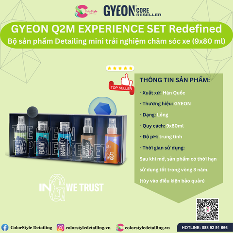  GYEON Q2M Experience Set REDEFINED Bộ sản phẩm trải nghiệm chăm sóc xe 