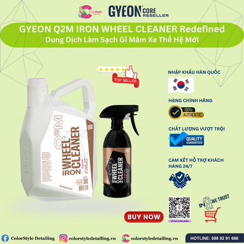 GYEON Q2M Iron Wheel Cleaner Redefined, Tẩy Gỉ Sắt Mâm Xe Thế Hệ Mới 