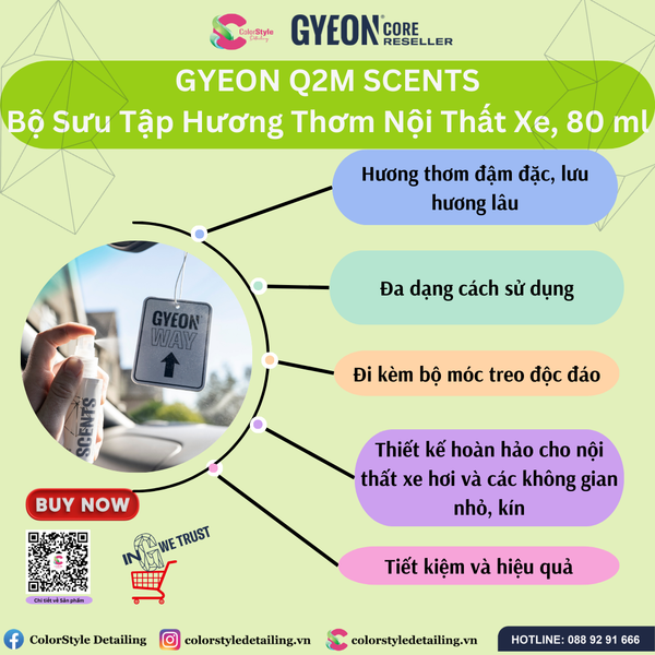  GYEON Q2M Scents, Bộ Sưu Tập Hương Thơm Nội Thất Xe 