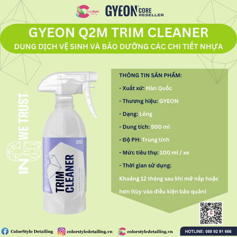  GYEON Q2M Vinyl Cleaner, Dung Dịch Vệ Sinh Và Bảo Dưỡng Chi Tiết Nhựa 