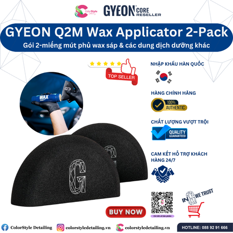  Gói 2-miếng mút phủ sáp wax GYEON Q2M Wax Applicator 2-pack 