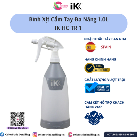  BÌNH XỊT CẦM TAY CHO DẦU MỠ, DUNG MÔI GỐC DẦU 1 Lít, IK HC TR 1 