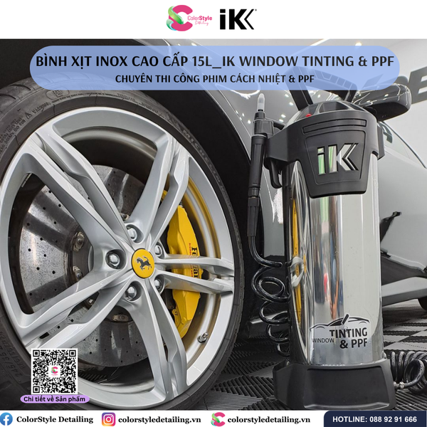  BÌNH XỊT THI CÔNG PPF VÀ PHIM CÁCH NHIỆT, IK WINDOW TINTING & PPF 15L 