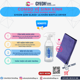  Combo Gyeon Glass+ Khăn Waffle Làm Sạch Trong Suốt Kháng Nước Cho Kính 