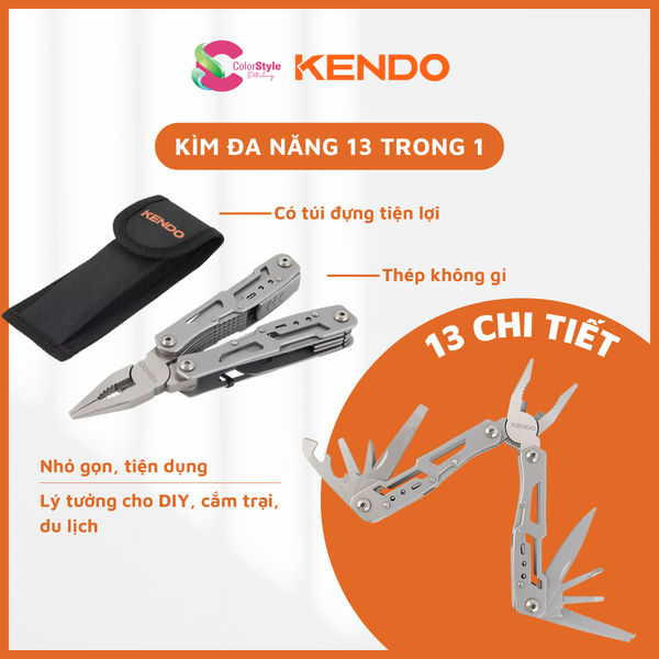  Kìm Đa Năng 13 Trong 1 Kendo Nhỏ Gọn Tiện Dụng 