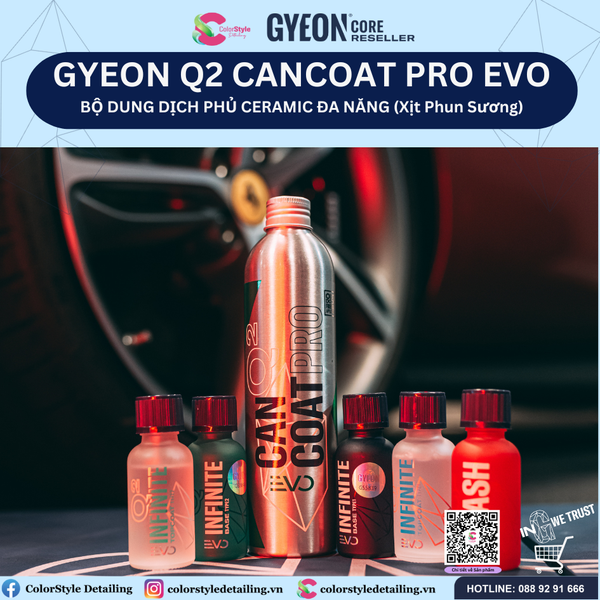  GYEON Q2 CanCoat Pro EVO, Bộ Phủ Ceramic Đa Năng Dạng Xịt Phun Sương 