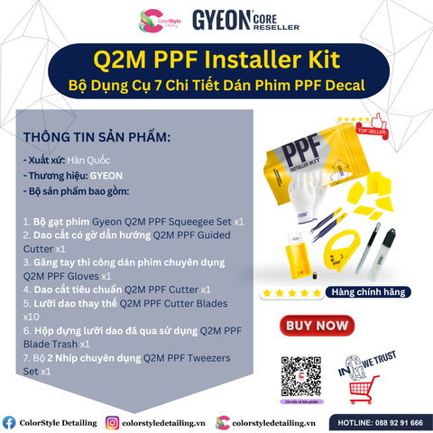  GYEON Q2M PPF Installer Kit Bộ Dụng Cụ 7 Chi Tiết Dán Phim PPF Decal 