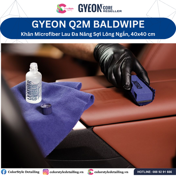  GYEON Q2M Bald Wipe EVO Khăn Microfiber Lau Đa Năng Sợi Lông Ngắn 