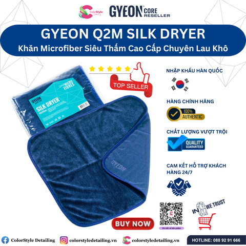  Khăn Microfiber lau khô xe GYEON Q2M SilkDryer 