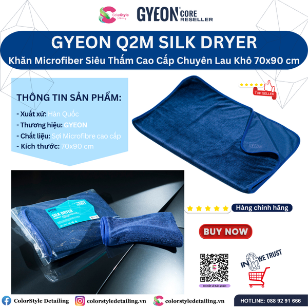  GYEON Q2M Silk Dryer Khăn Microfiber Siêu Thấm Cao Cấp Chuyên Lau Khô 