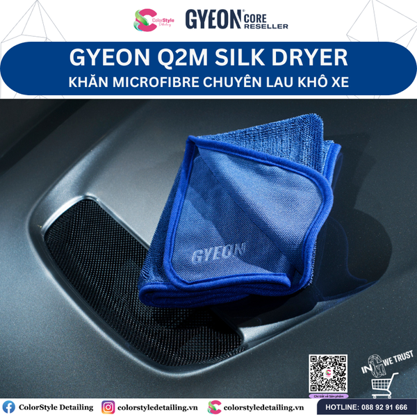  GYEON Q2M Silk Dryer Khăn Microfiber Siêu Thấm Cao Cấp Chuyên Lau Khô 