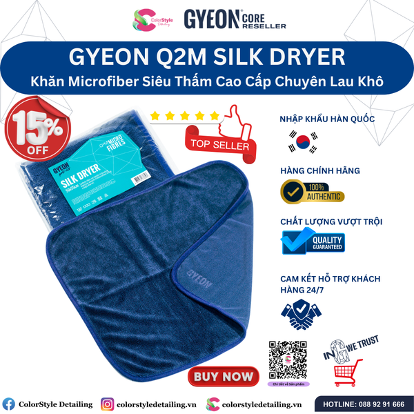  GYEON Q2M Silk Dryer Khăn Microfiber Siêu Thấm Cao Cấp Chuyên Lau Khô 