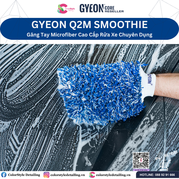  GYEON Q2M Smoothie EVO Găng Tay Microfiber Cao Cấp Rửa Xe Chuyên Dụng 