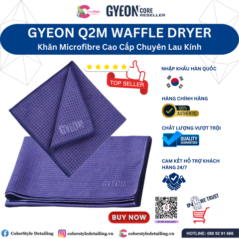  Khăn microfiber lau kính GYEON Q2M WaffleDryer 