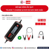  Bộ sạc bình ắc quy TELWIN T-CHARGE 12 EVO 6V/12V (Mới nhất) 