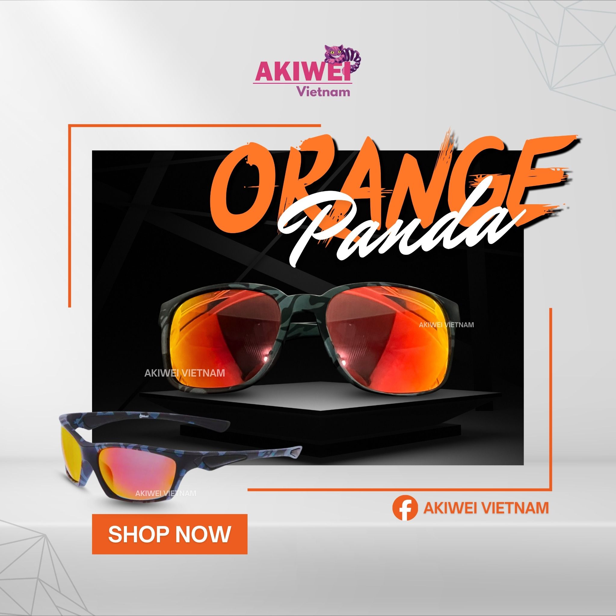  KÍNH AKIWEI ORANGE PANDA 