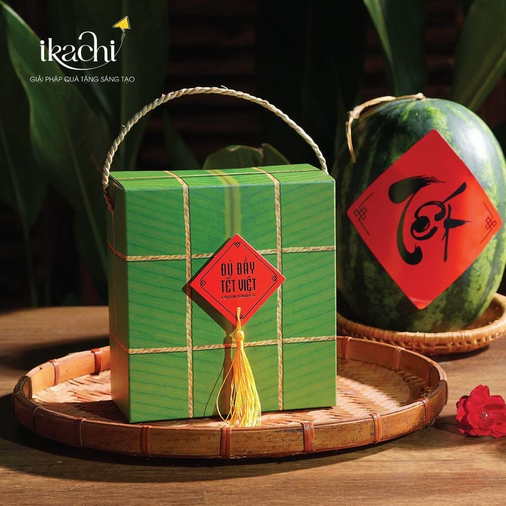 COMBO QUÀ TẾT XANH IKACHI | Bánh Chưng - Bình An