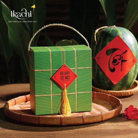 COMBO QUÀ TẾT XANH IKACHI | Bánh Chưng - Bình An