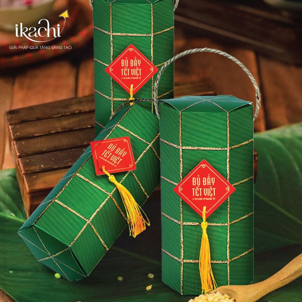 COMBO QUÀ TẾT XANH IKACHI | Bánh Tét - Yêu Thương