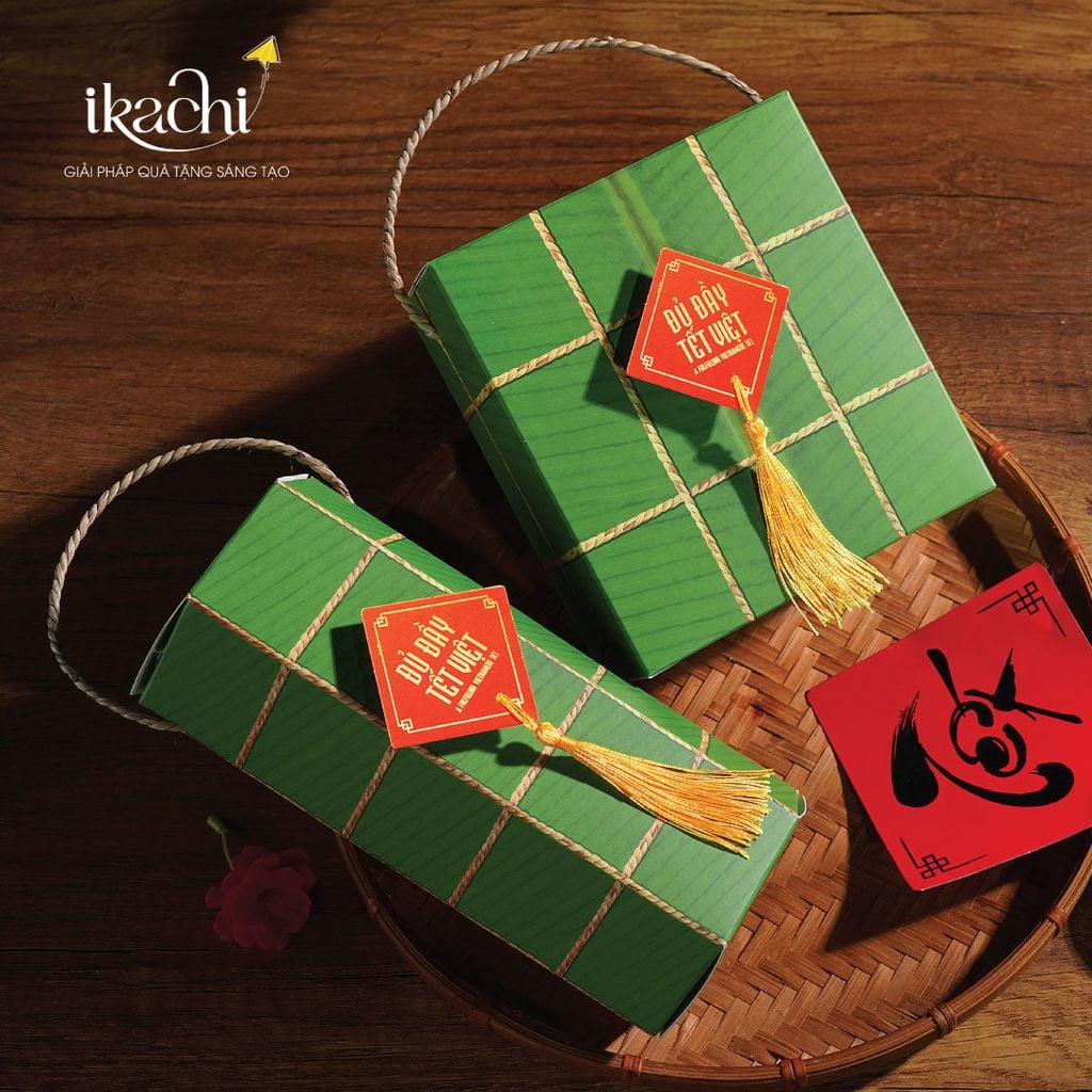 COMBO QUÀ TẾT XANH IKACHI | Bánh Tét - Yêu Thương